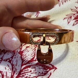 Michael Kors Rose Gold Lock Charm Bracelet